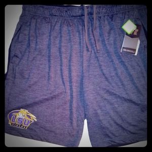 LSU Tigers Mens Dry Fit Athletic Shorts New